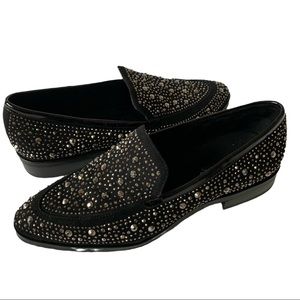 AEROSOLES Black Studded Loafers